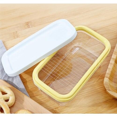 Butter Dish Container Box Butter Sealing Box,Ceramic Butter Plate,White,with Lid and Knife,Cheese Storage Tray Kitchenware