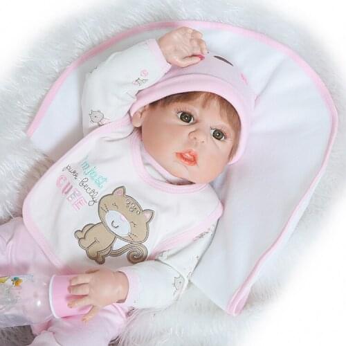 Reborn dolls for sale 23" full silicone body baby dolls reborn high quality children gift dolls bebe real reborn bonecas