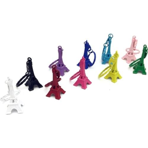 Cute New Colorful Eiffel Tower Keychain For Women Vintage Tower key ring Men Bag Car Trinket Wedding Jewelry Party Gift Souvenir