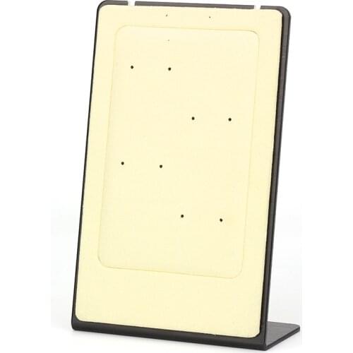 Fashion Statement Metal Plate Microfiber Leather Suede Jewelry Display Stand For Earring Pendant Long Chain Counter Storage