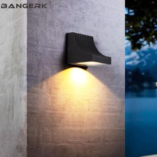 Outdoor Waterproof IP65 Wall Lamps 12W LED Porch Lights Antirust Modern Wall Sconce Lamp Garden Courtyard Aluminum Lighting