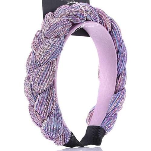 NEW Fashion Twist weaving women hairbands girls headbands ladys headwear purple hair accessories
