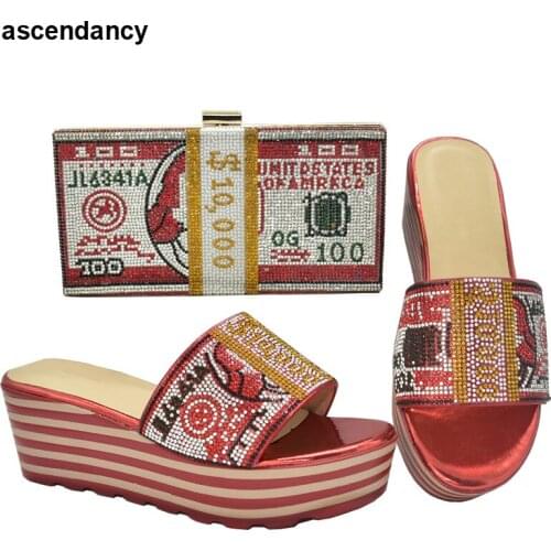 New Fashion Italian Shoe and Bag Set for Party In Women Luxury Shoes Women Designers High Heels Open Toe Sandals Wedding Pumps
