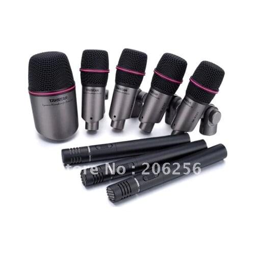 Wholesale TOP Drum TAKSTAR DMS-DH8P drum microphone Set Series kick small drum Condenser Mic all in one