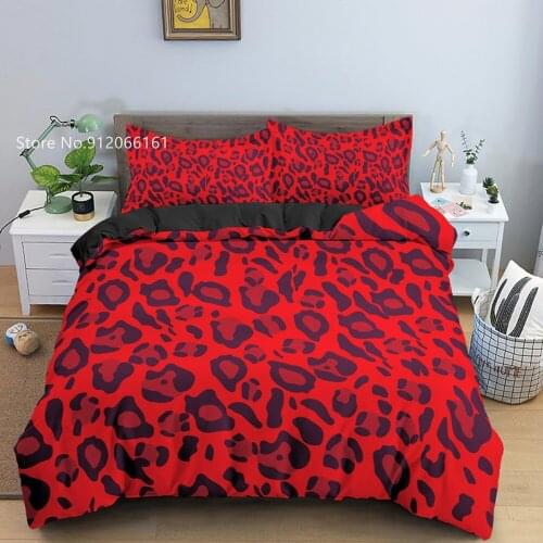 Leopard Duvet Cover Colorful Psychedelic Bedding Set For Bedroom Bed Cover Set Home Custom Kids Bed Quilt Cover Pillowcase