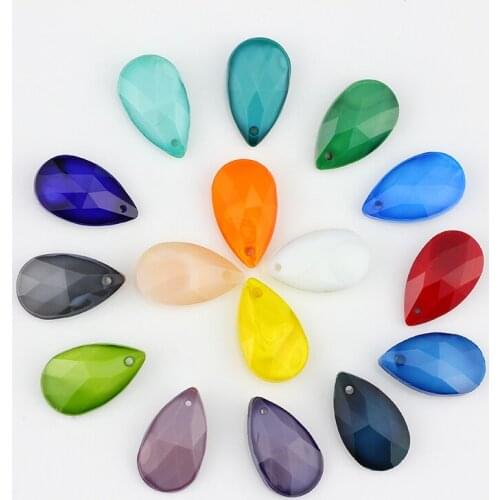 13x22mm Rhinestones Opal Pear-shaped Pendant Austrian Glass Drip Bead Crystal Charm Earring Necklace Jewelry DIY