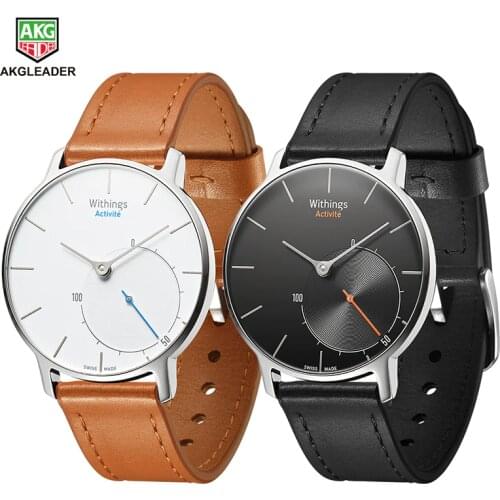 For Nokia Withings 18mm Genuine Leather Watchband Wrist Strap Replacement Bracelet For Nokia Withings Steel HR Huawei Watch 1