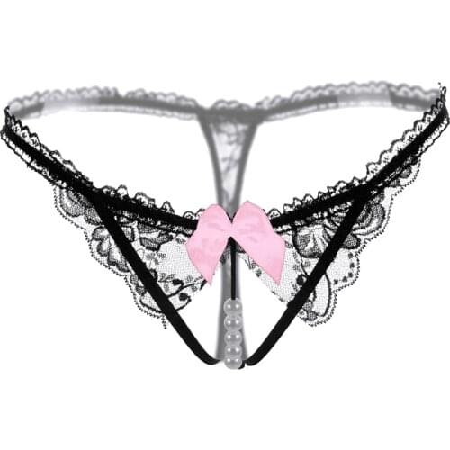 Sexy Lingerie Women Lady Thong Sexy Panties Bowknot Floral Lace Hollow Out Underpants Underwear Erotic Sex Briefs Multi Style