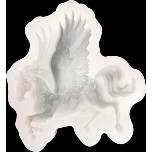 Silicone Mold for jewelry Pegasus Horse with wing charms pendant Resin Silicone Mould handmade making tool epoxy resin molds