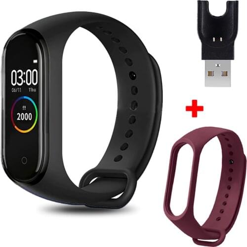 M4 Smart Bracelet Fitness Tracker Heart Rate Blood Pressure Monitoring Bluetooth Smart Wristband Pedometer Sport Smart Watches