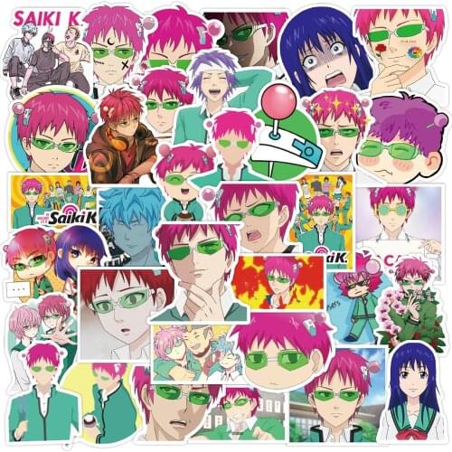 10/30/50PCS Anime Saiki Kusuo No Sai-nan Stickers Laptop Guitar Luggage Phone Bike Waterproof Graffiti Sticker Decal Kid Toys
