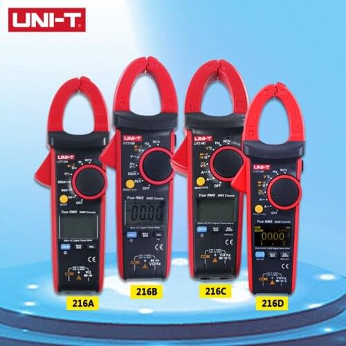 UNI-T UT216A/UT216B/UT216C/UT216D 600A True RMS Digital Clamp Meters Auto Range AC/DC Voltage Current Freq Temp Tongs Testers