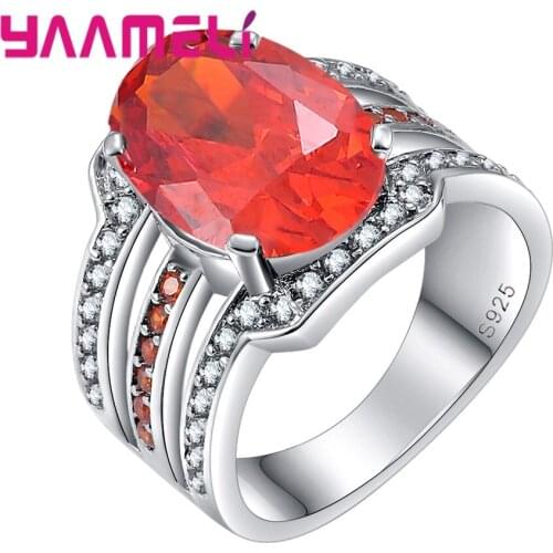 Shining 925 Sterling Silver Ring Sparkling CZ Cubic Zircon Stone Jewelry for Women Wedding Engagement Wholesale Price