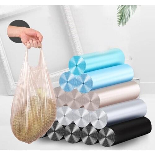 100pcs/pack Trash Bags Large Thick Garbage Bag Household Disposable Black Plastic Storage Bag Kitchen Bathroom Garbage Bag