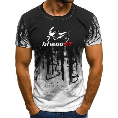 2021 for R1200RT T-shirt Men Gradient Color Short Sleeve Beefy Muscle Basic Solid Blouse Tee Shirt Casual tshirt Summer Z 2019 f