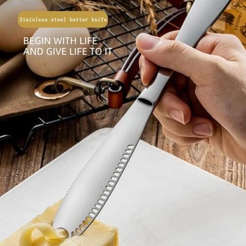 3 In 1 Butter Cutter Serrated Sharp Edge Easy Cut Food Stainless Steel Butter Spreader Suitable For Cutting Butter Cake Cheese