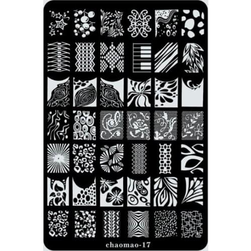 9.5x14.5cm Nail Art Stamper Plate Gel Polish Tips Stamping Drawing art deco Image Transfer Guide Stencil Print Form Template