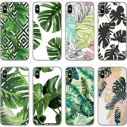 Monstera leaf Accessories phone Case For Huawei P30 P20 Pro P10 P9 P8 Lite Y5 Y6 Y7 Y9 P Smart Plus 2018 2019