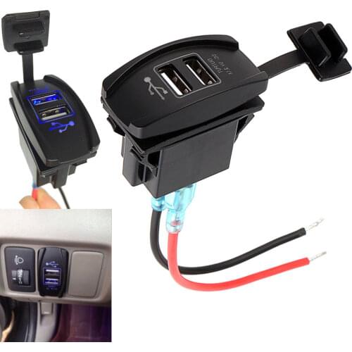 Auto Dual USB Power Charger Carling ARB Rocker Switch LED Light Car Boat 12V 24V 3.1A CSL2017