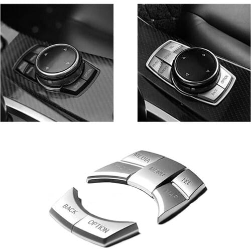 For BMW X1 X3 X5 X6 1/2/3/4/5/6/7 Series Car Multimedia Button Cover Knob Frame Decoration Trim