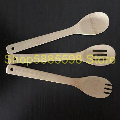 Kitchen Bamboo utensils bamboo fork spoon bamboo spoon bamboo slotted spoon 3PCS/set
