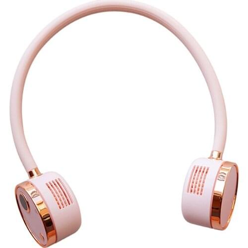 Hand Free Neck Fan DC USB Rechargeable Ventilation Bladeless Fans Sport Air Cooling Small Portable Mini Lazy Neckband Fan