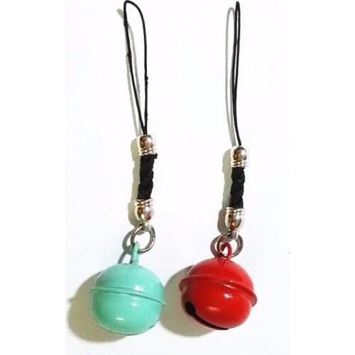Fashion Candy Color Metal Bells Key Chain Mini Small Pendant Trinket Keyrings Ornaments Accessories Car Keychain