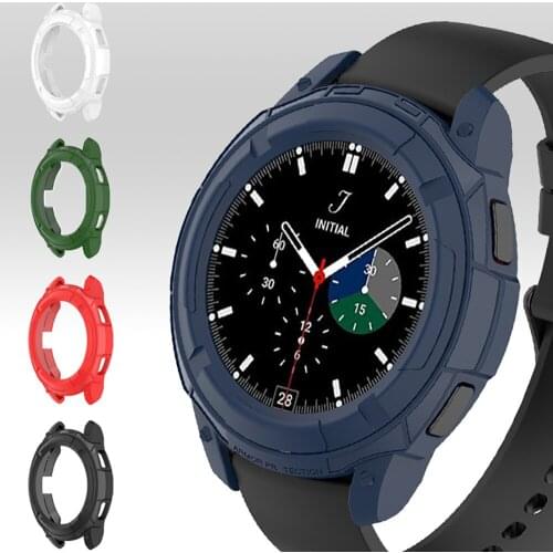 Watch Case For Galaxy Watch 4 Classic 42mm 46mm Cover Protector Frame Soft TPU Shell Shockproof Cases for Samsung Watch4 Bezel