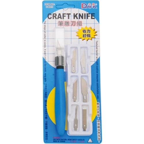DAFA C-6013 Pen Engraving Knife Combination Engraving Knife 6 Different Blade Cutting, Cutting Cloth, Leather, Etc
