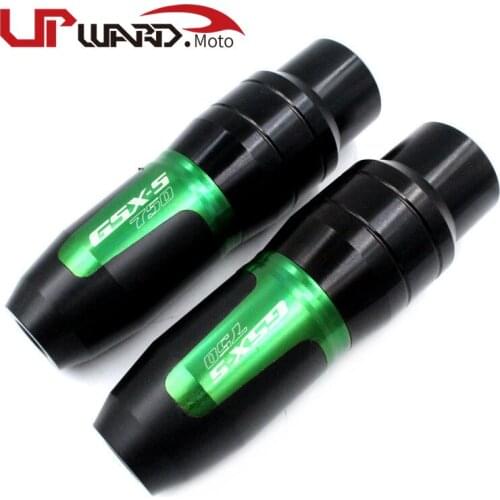 For SUZUKI GSX-S750 GSXS750 GSX S750 GSXS 750 Motorcycle CNC Frame Crash Pads Exhaust Sliders Crash Protector With logo