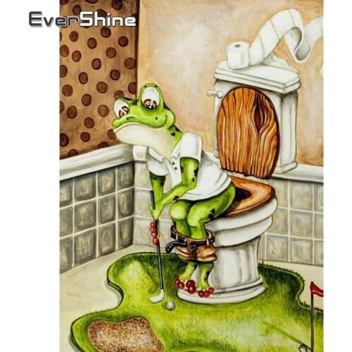 Evershine 5D Diamond Painting Cartoon Frog Diamond Embroidery Animal Full Square Diamond Mosaic Home Cross Stitch Kit Sale Gift