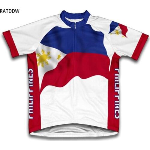 Philippines Cycling Jersey Pro Team Short Sleeve Bicycle Clothing Jerseys Sportswear Cycling Clothing Bike Bicycle Jersey
