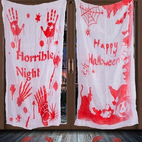 Halloween Gauze Curtain Blood Cloth, Used For Halloween House Horror Decoration Zombie Theme Party