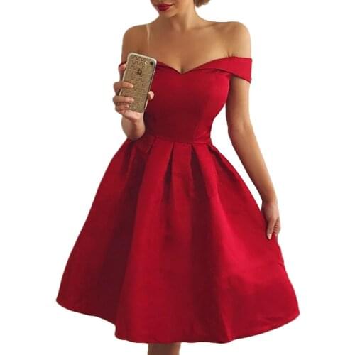 Hot Sale Short Lace -Up Dress Off the Shoulder Evening Prom Party Vestido De Festa Robe De Soiree Vestido Casamento