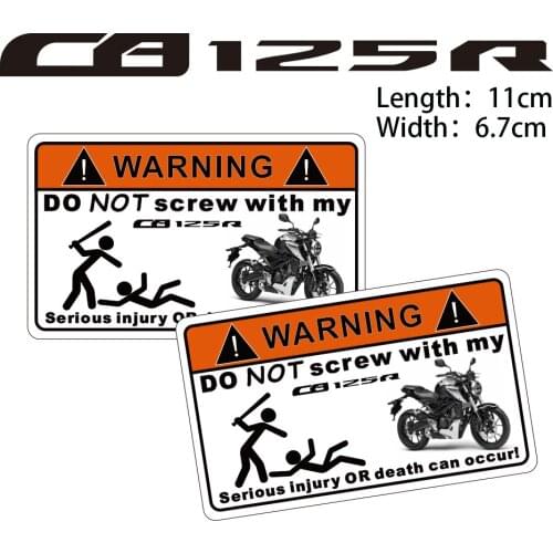 KODASKIN Motorcycle Cheap 2D Creative Warning Sticker Decal for HONDA CB125R