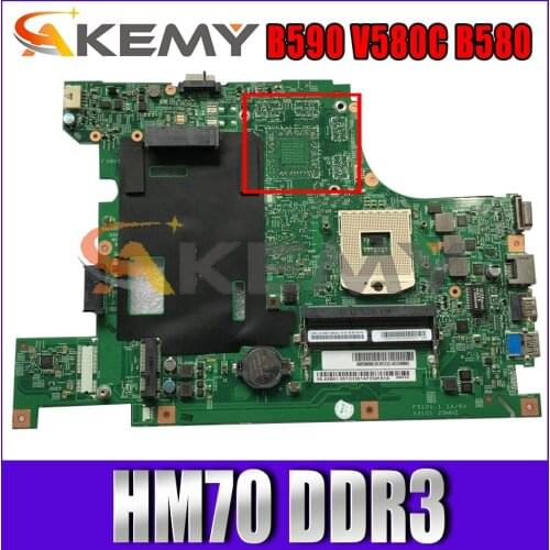 Akemy 48.4TE06.011 90002022 Motherboard For Lenovo B590 V580C B580 Laptop Motherboard PGA989 HM70 DDR3 100% Test Work