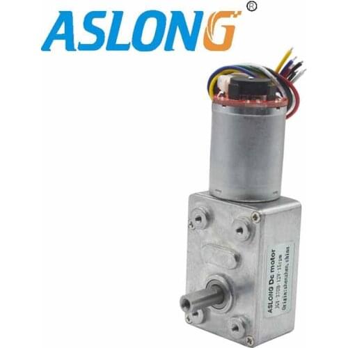 L-type metal gear reducer with 12v dc encoder motor 370 worm gear encoder reduction motor gearbox factory supply cw/ccw JGY-370B