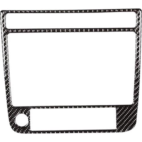 Carbon Fiber Center Console GPS Navigation Cover Trim for Touareg 2016-2018