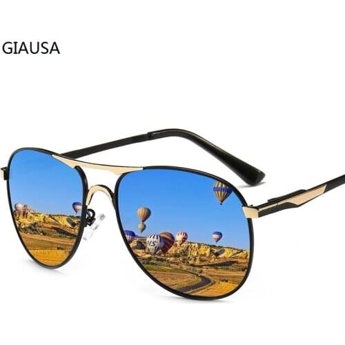 Luxury Pilot Polarized Sunglasses Men Women Driving Fishing Retro Sun Glasses Brand Designer Male Metal Sunglasses For Man UV400