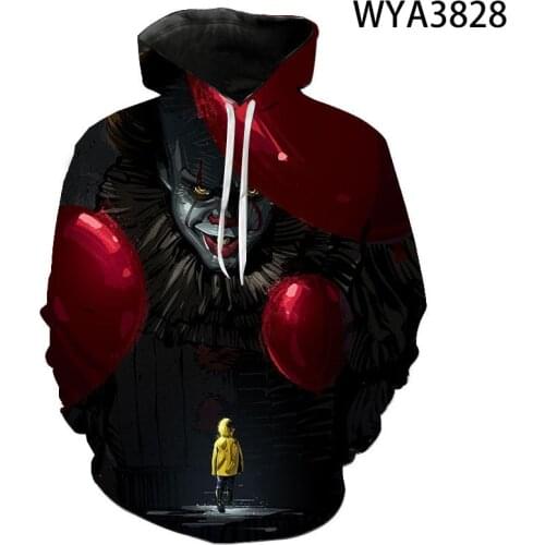 IT: Chapter Two 3D Print Hoodies Men Women Children Clown Thriller Terrorist Movie Casual Horror Joker Pullover Cool Sweatshirts