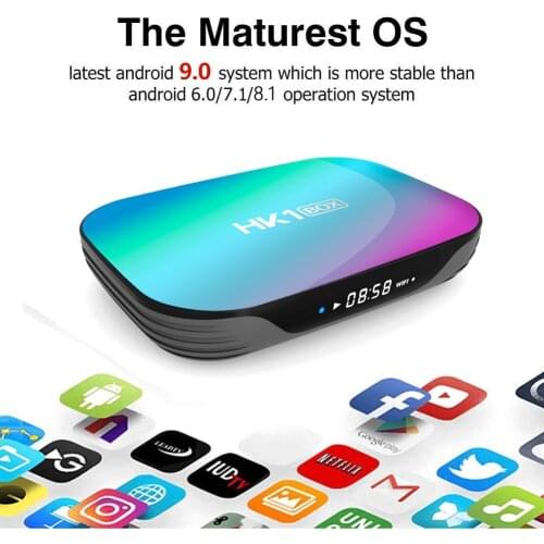 Tv Box HK1 BOX 8K Amlogic S905X3 4GB RAM 64GB HK1Box Android 9.0 BOX HK1BOX 2.4GHz & 5GHz 4GB 128GB 8K Wifi Bluetooth TV BOX