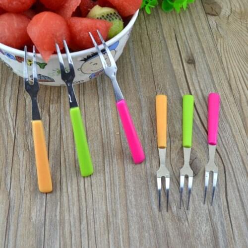 6 Pcs Fruit Fork Luxury Stainless Steel Gold Cake Dessert Forks Lovely Mini Fork Used For Cake In Party Snail Fork Restaurant