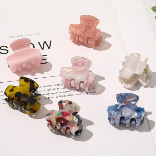 Hair Claw Clips Barrette Clamp Jelly Colors Acrylic Ponytail Crab Girls Hair Hairpin Hair Styling Accessories For Women