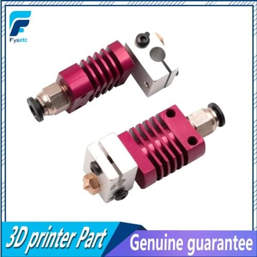 2sets J-head Hotend Bowden Extrusion Head Kit Red Assembled Extruder Kit For CR-8/CR-10 Ender-3 1.75mm Nozzle 0.4mm