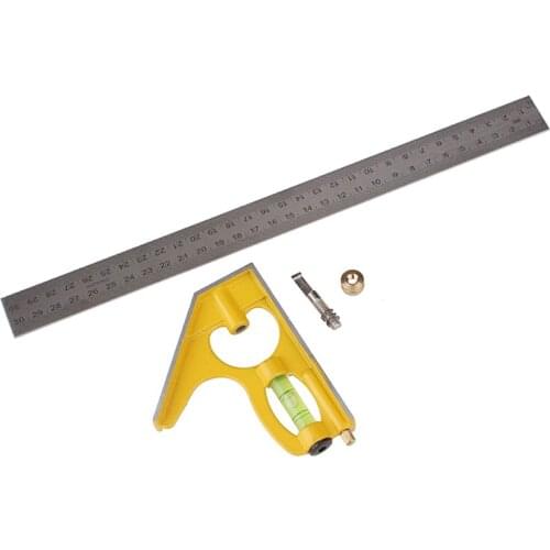 300MM Adjustable Engineers combination level angle square Steel Right Angle Ruler For Marking Out carpenter Measuring Tools WWO