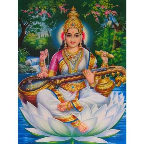 Canvas Size 5D DIY Diamond Painting Full Square Hinduism Portrait Mosaic Embroidery Cross Stitch Religion Krishna Needlework