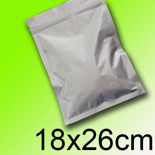 Aluminum foil zip lock bag 18cmx26cm 100pcs/lot