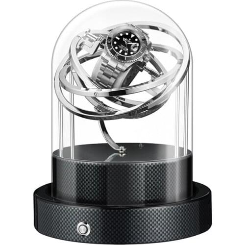 Watch Winders For Automatic Watches Mechanical Watch Luxury Single Watch Winder Box Motor Rotator Shaker Transparent Glass Cover