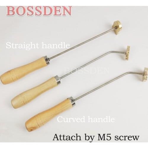 BOSSDEN DIY Mold Awe-inspiring Cake Cheese Coconut Shell Brass Embossing Stamp Wood Bronzing Die Cut Marks Stamper Brand