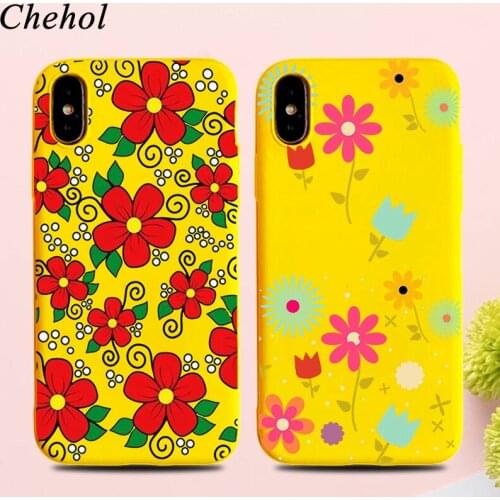 Flower Floral Phone Case for IPhone 11 Pro 8 7 6s Plus X XS MAX XR Cases Soft Silicone TPU Fitted Box Back Covers Accessories